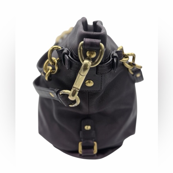 Coach Brooke Hobo Plum Pebbled Leather Gold Hardware Excellent Condition - Picture 4 of 8